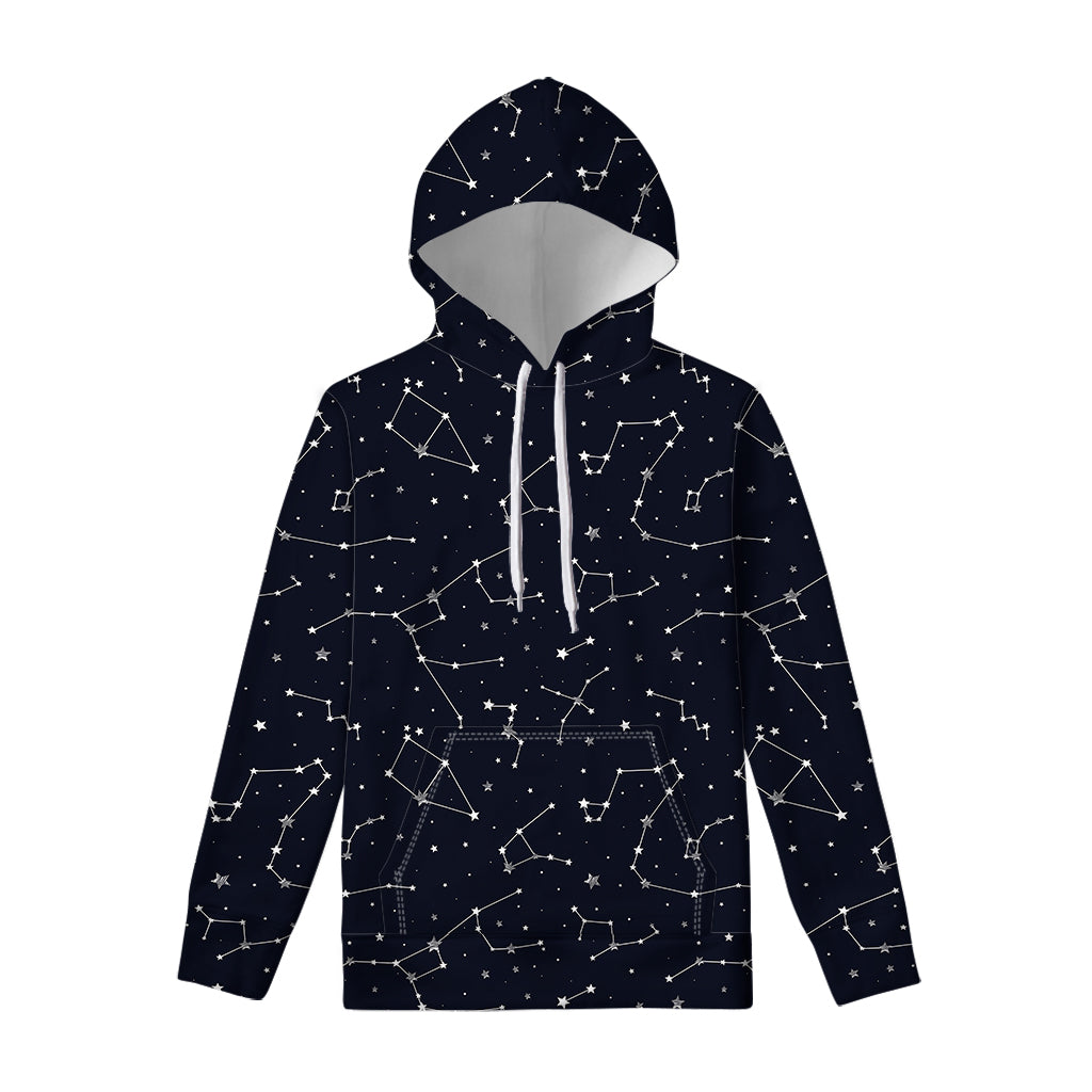 Constellation Stars Pattern Print Pullover Hoodie