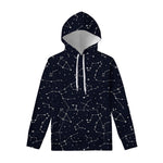 Constellation Stars Pattern Print Pullover Hoodie