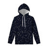 Constellation Stars Pattern Print Pullover Hoodie