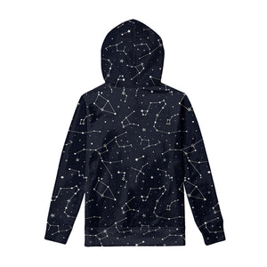 Constellation Stars Pattern Print Pullover Hoodie