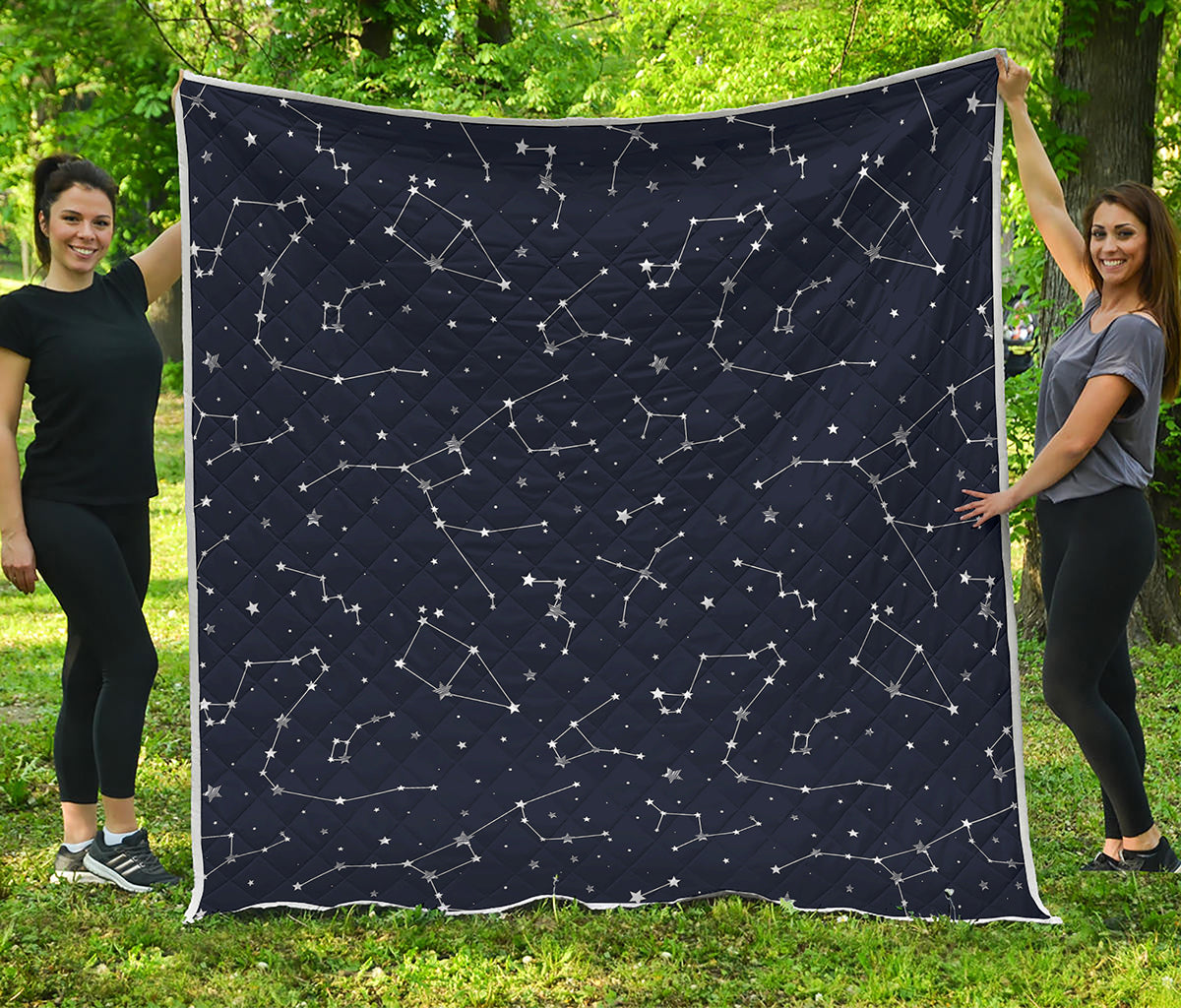 Constellation Stars Pattern Print Quilt