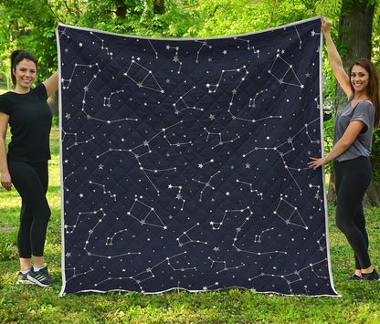 Constellation Stars Pattern Print Quilt