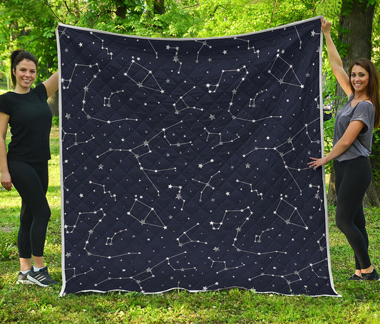 Constellation Stars Pattern Print Quilt