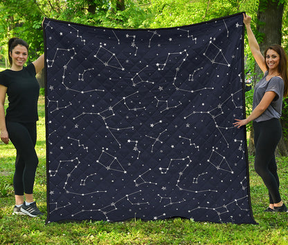 Constellation Stars Pattern Print Quilt