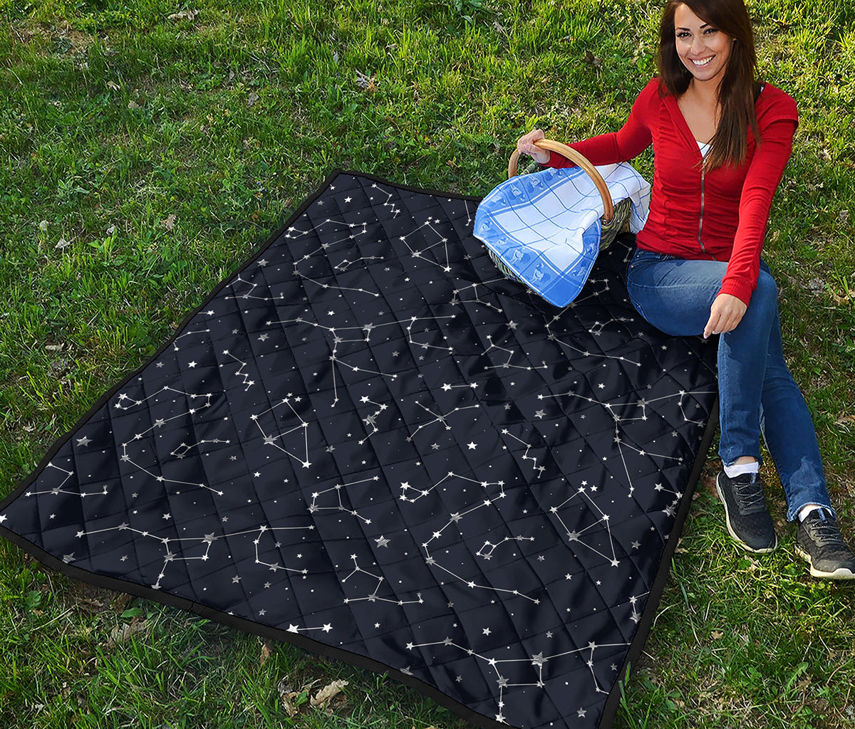 Constellation Stars Pattern Print Quilt