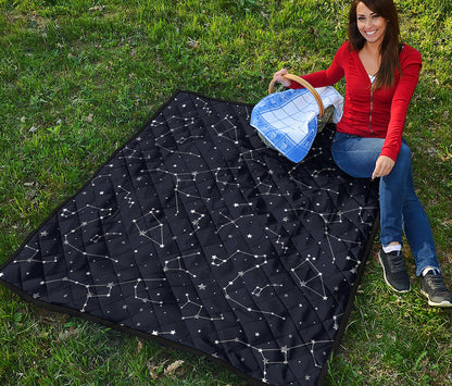Constellation Stars Pattern Print Quilt