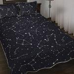 Constellation Stars Pattern Print Quilt Bed Set