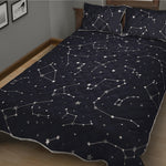 Constellation Stars Pattern Print Quilt Bed Set