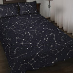 Constellation Stars Pattern Print Quilt Bed Set