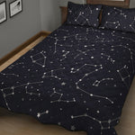 Constellation Stars Pattern Print Quilt Bed Set