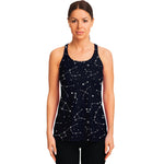 Constellation Stars Pattern Print Women's Racerback Tank Top