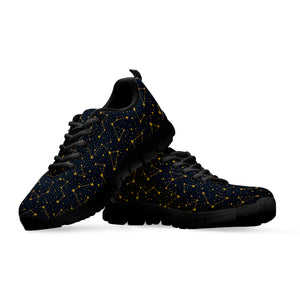 Constellation Symbols Pattern Print Black Sneakers