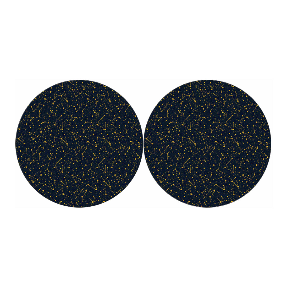 Constellation Symbols Pattern Print Car Coasters