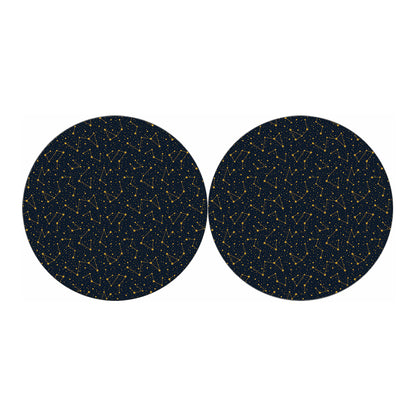 Constellation Symbols Pattern Print Car Coasters