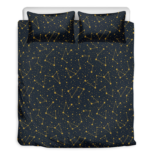 Constellation Symbols Pattern Print Duvet Cover Bedding Set