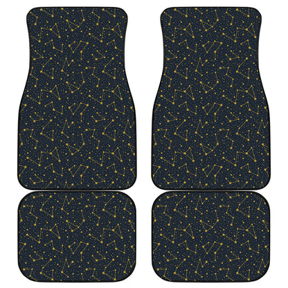 Constellation Symbols Pattern Print Front and Back Car Floor Mats