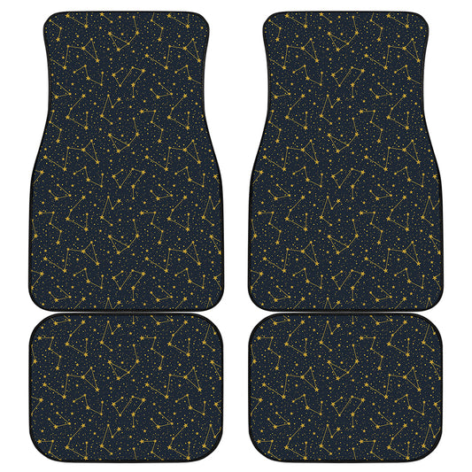 Constellation Symbols Pattern Print Front and Back Car Floor Mats