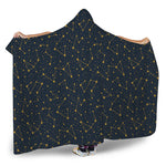 Constellation Symbols Pattern Print Hooded Blanket