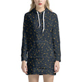 Constellation Symbols Pattern Print Pullover Hoodie Dress