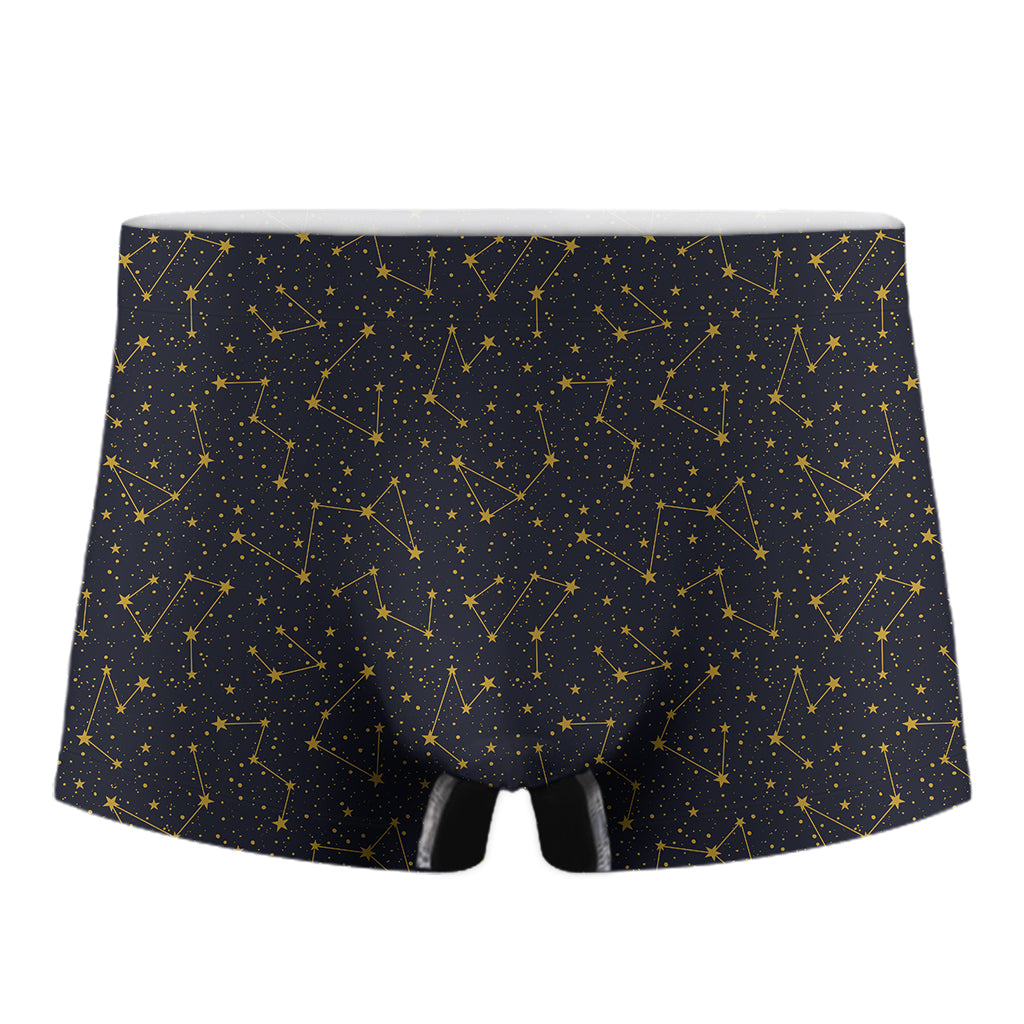 Constellation Symbols Pattern Print Men's Boxer Briefs