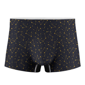 Constellation Symbols Pattern Print Men's Boxer Briefs