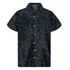 Constellation Symbols Pattern Print Men's Short Sleeve Shirt