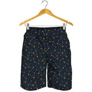 Constellation Symbols Pattern Print Men's Shorts