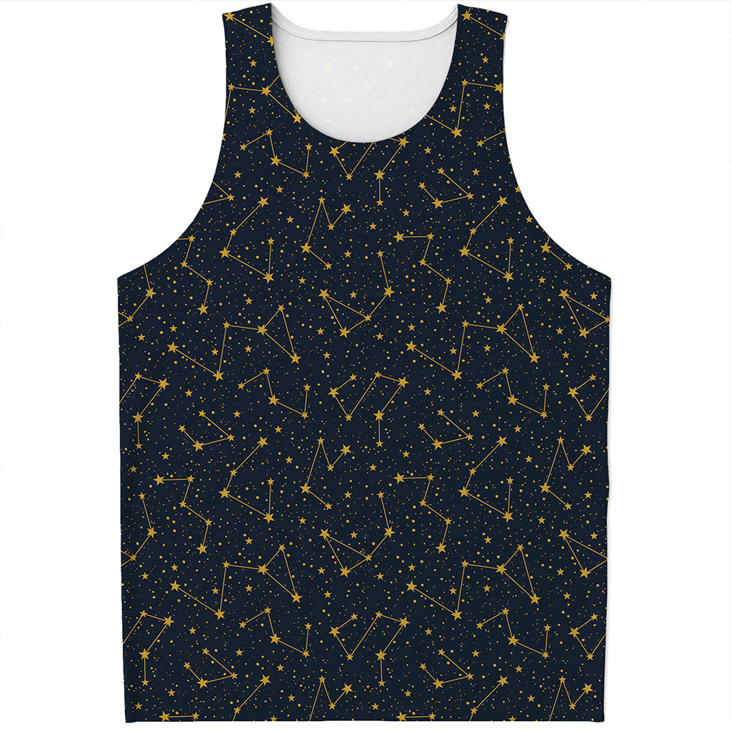 Constellation Symbols Pattern Print Men's Tank Top