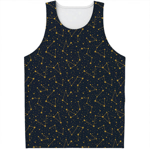 Constellation Symbols Pattern Print Men's Tank Top