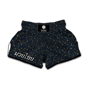 Constellation Symbols Pattern Print Muay Thai Boxing Shorts