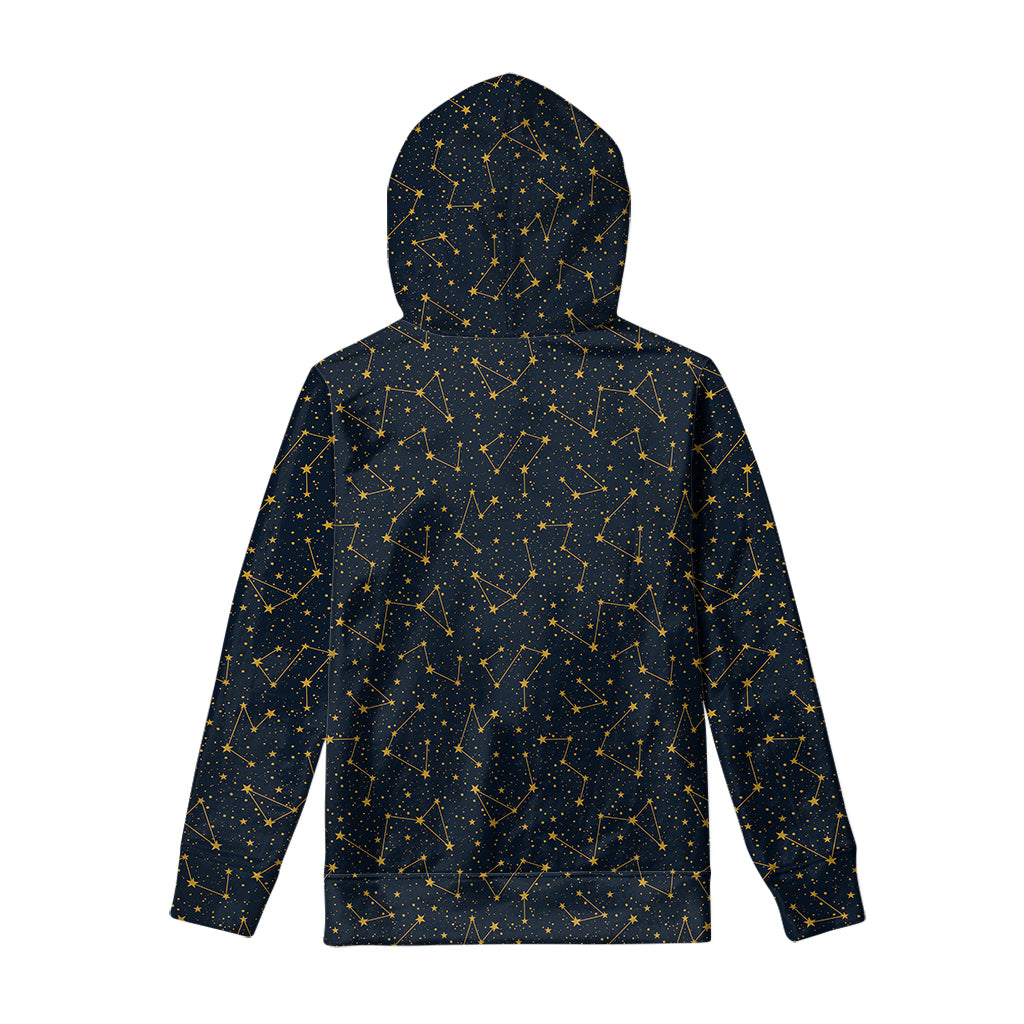 Constellation Symbols Pattern Print Pullover Hoodie