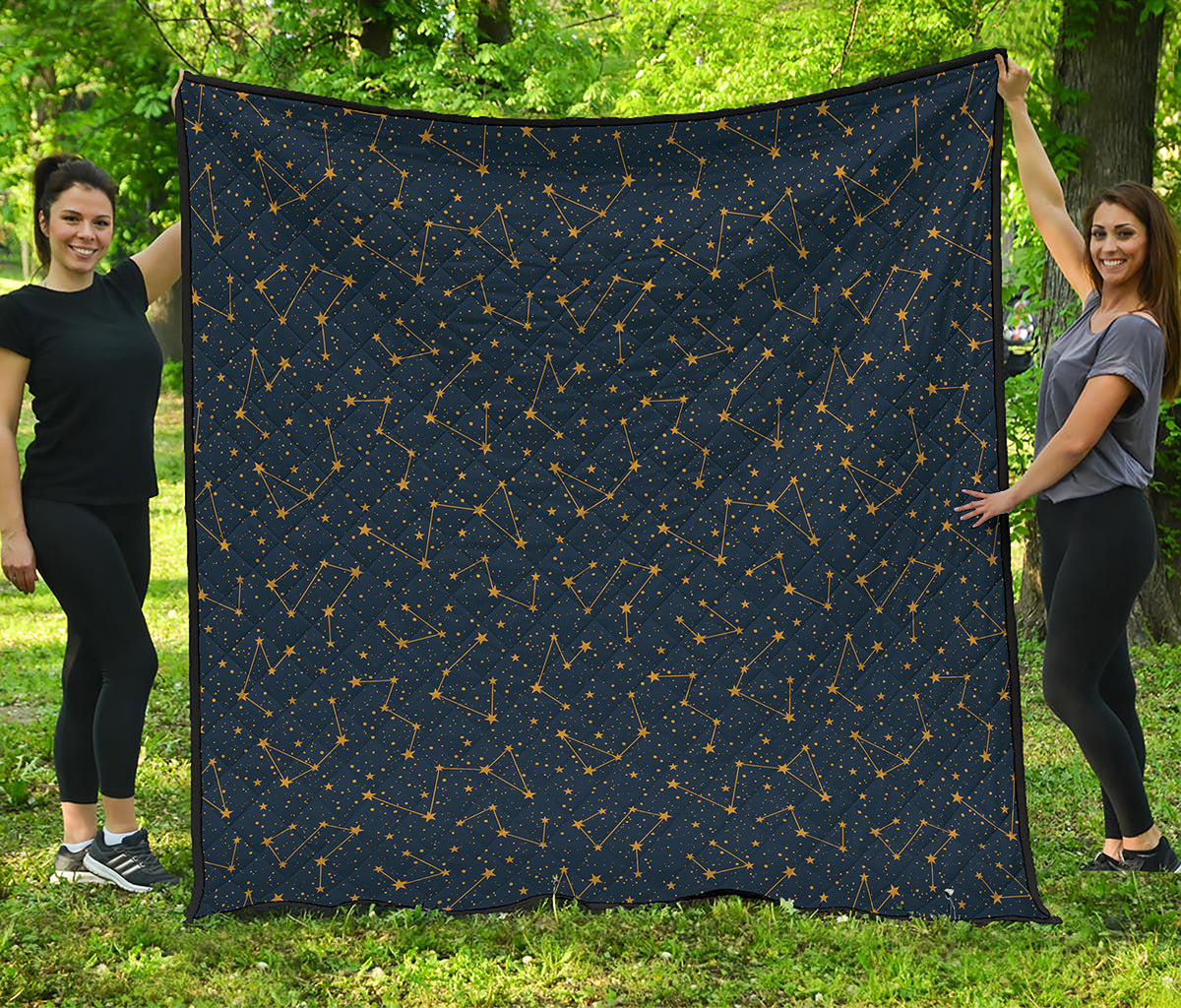 Constellation Symbols Pattern Print Quilt