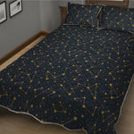 Constellation Symbols Pattern Print Quilt Bed Set