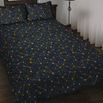 Constellation Symbols Pattern Print Quilt Bed Set