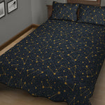 Constellation Symbols Pattern Print Quilt Bed Set