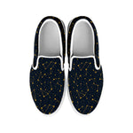 Constellation Symbols Pattern Print White Slip On Shoes