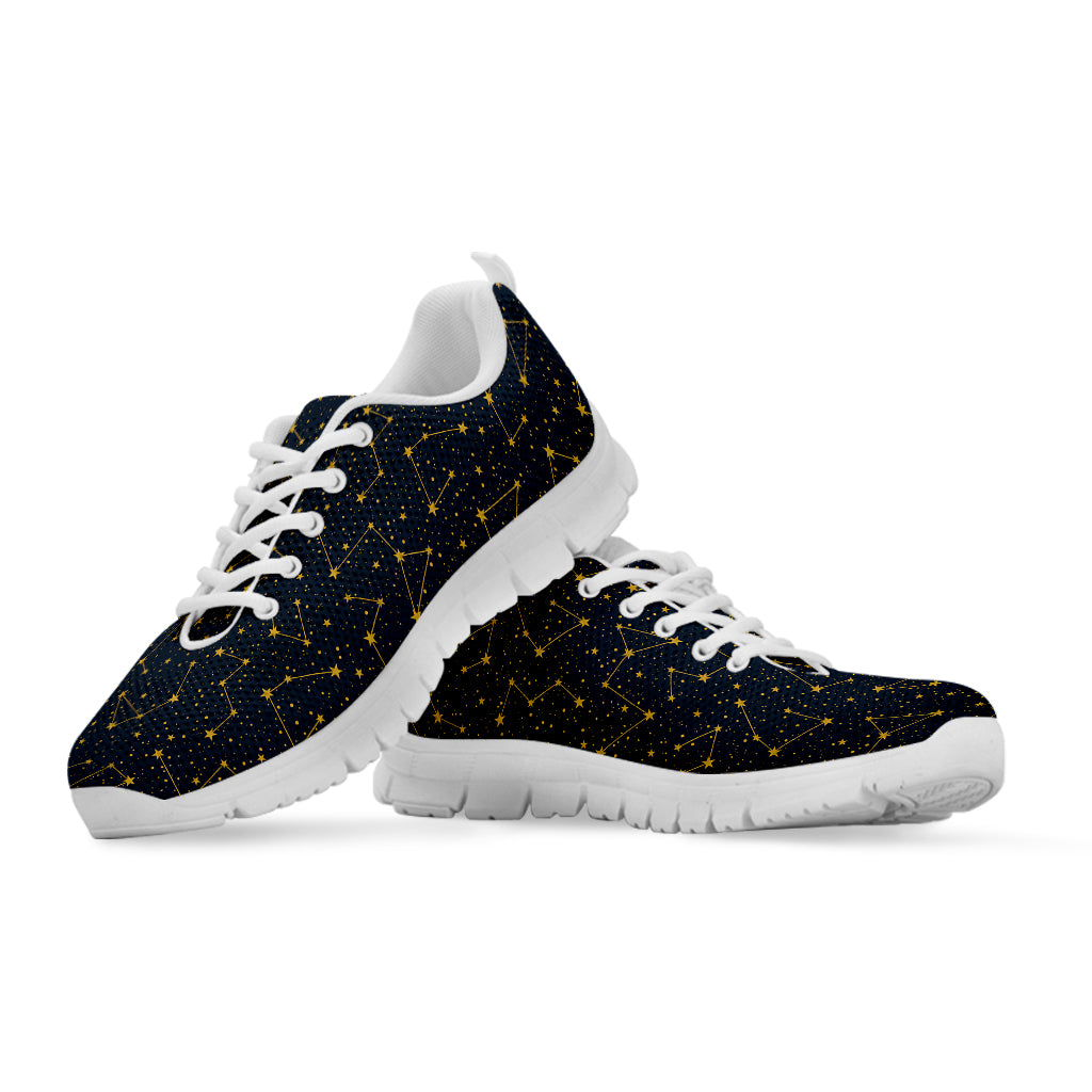 Constellation Symbols Pattern Print White Sneakers