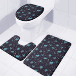 Constellation Zodiac Signs Pattern Print 3 Piece Bath Mat Set