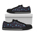 Constellation Zodiac Signs Pattern Print Black Low Top Sneakers