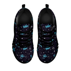 Constellation Zodiac Signs Pattern Print Black Sneakers