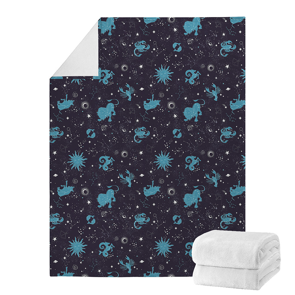 Constellation Zodiac Signs Pattern Print Blanket