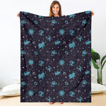 Constellation Zodiac Signs Pattern Print Blanket