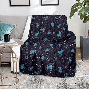 Constellation Zodiac Signs Pattern Print Blanket