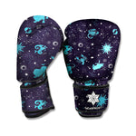 Constellation Zodiac Signs Pattern Print Boxing Gloves