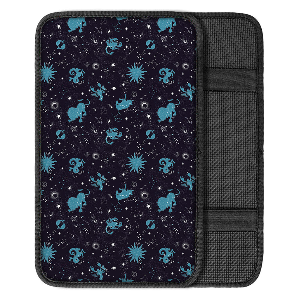 Constellation Zodiac Signs Pattern Print Car Center Console Cover