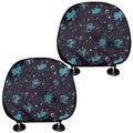 Constellation Zodiac Signs Pattern Print Car Headrest Covers