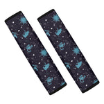 Constellation Zodiac Signs Pattern Print Car Seat Belt Covers