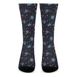 Constellation Zodiac Signs Pattern Print Crew Socks