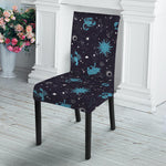 Constellation Zodiac Signs Pattern Print Dining Chair Slipcover