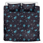 Constellation Zodiac Signs Pattern Print Duvet Cover Bedding Set